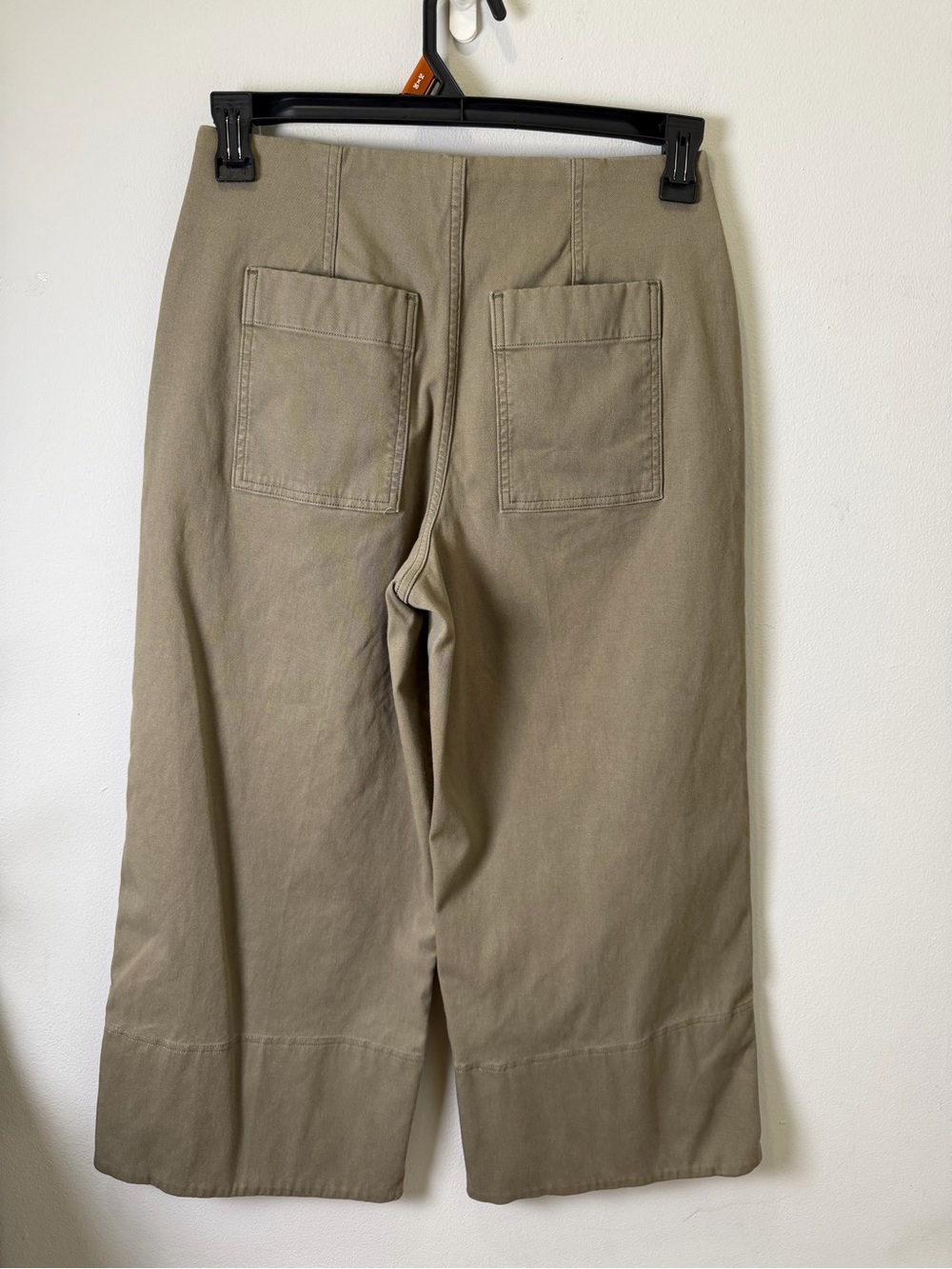 SPANX Stretch Twill Cropped Wide Leg Tuscan Olive Casual Pants , Size Medium - Picture 5 of 12
